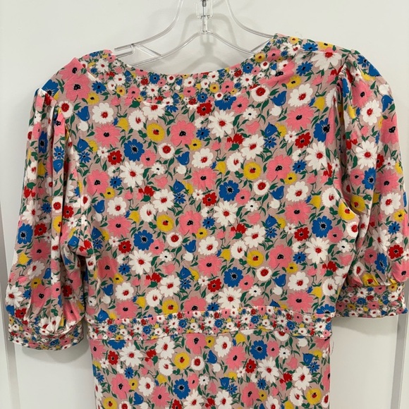 Boden Eva Pink Floral/Milkshake Jersey Midi Dress Size 4 Petite - Picture 9 of 12